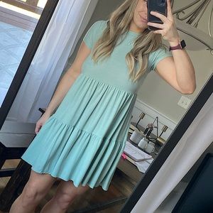Teal babydoll dress